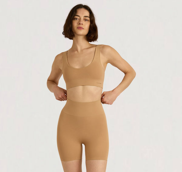 Organic Basics Smooth Bralette 2-Pack Hazelnut