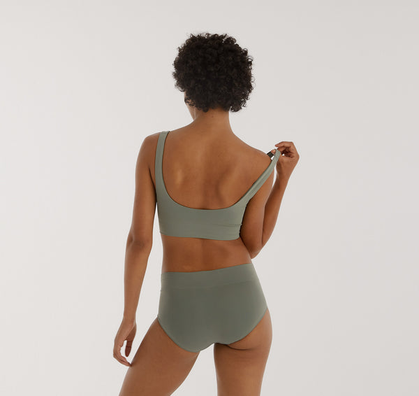 Organic Basics Smooth Bralette 2-Pack Seaweed
