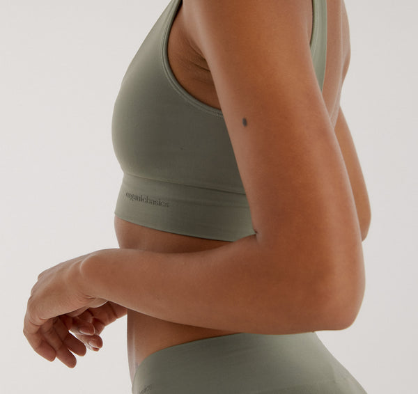 Organic Basics Smooth Bralette 2-Pack Seaweed