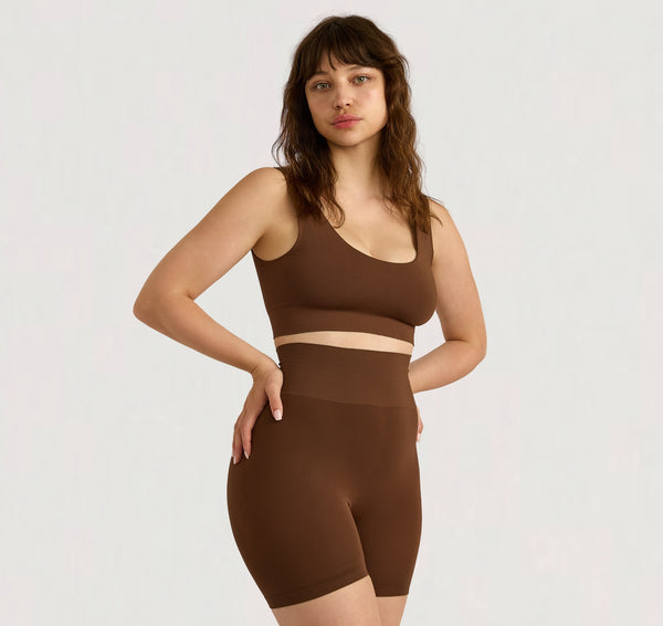 Organic Basics Smooth Bralette 2-Pack Walnut