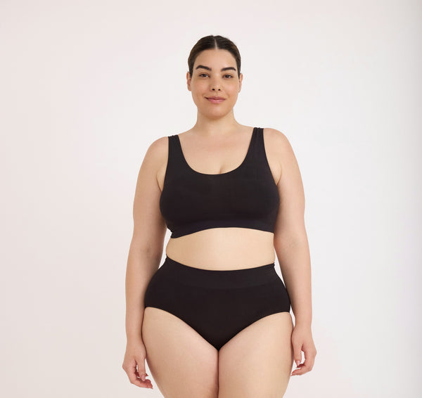organic basics Smooth Bralette Black