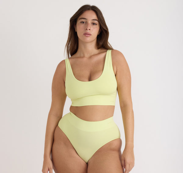 organic basics Smooth Bralette Elderflower Green