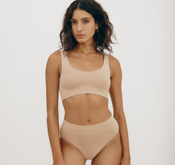 organic basics Smooth Bralette Hazelnut
