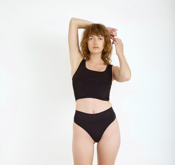 Organic Basics Smooth Corset Top Black