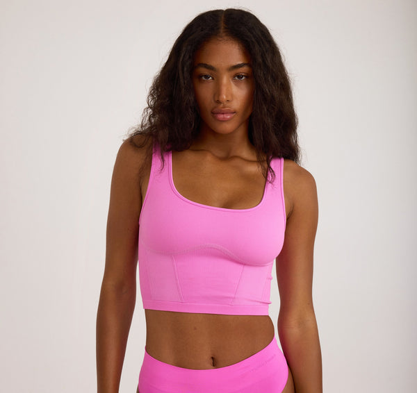 organic basics Smooth Corset Top Pink