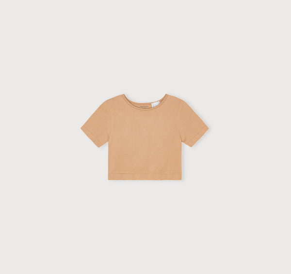 Organic Basics Smooth Crop Tee Hazelnut