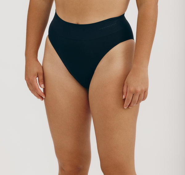 Organic Basics Smooth Hi-Leg Briefs 5-Pack Seaweed