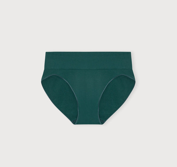 Organic Basics Smooth High-Leg Briefs Deep Forest