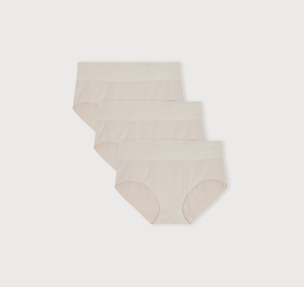 organic basics Smooth Hipster 3-Pack Off White