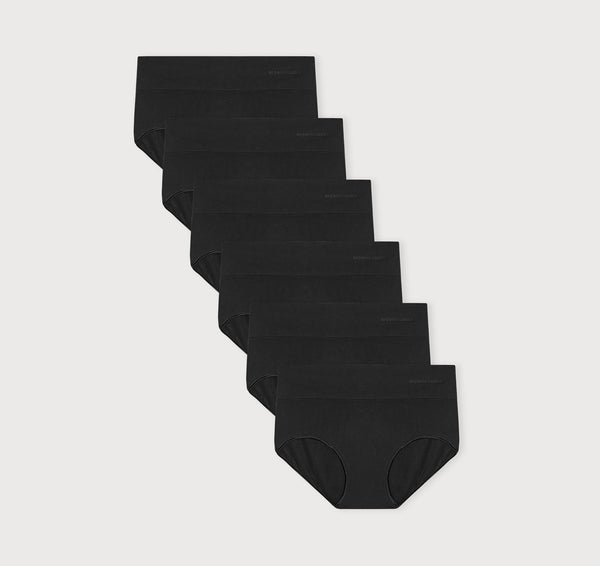 organic basics Smooth Hipster 6-Pack Black