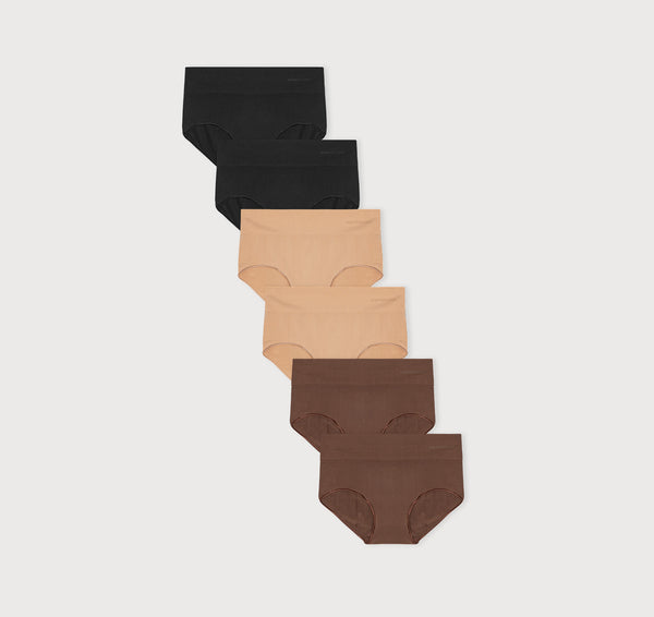 organic basics Smooth Hipster 6-Pack Black