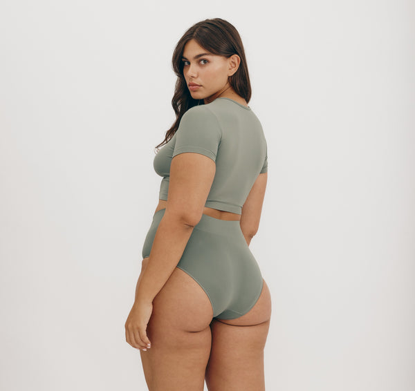 Organic Basics Smooth Hipster 6-Pack Seaweed