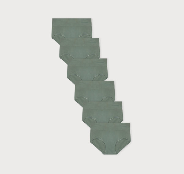 organic basics Smooth Hipster 6-Pack Seaweed