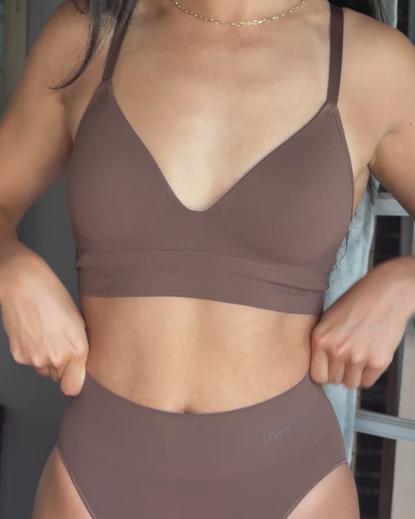 Organic Basics Smooth Padded Bra Seaweed