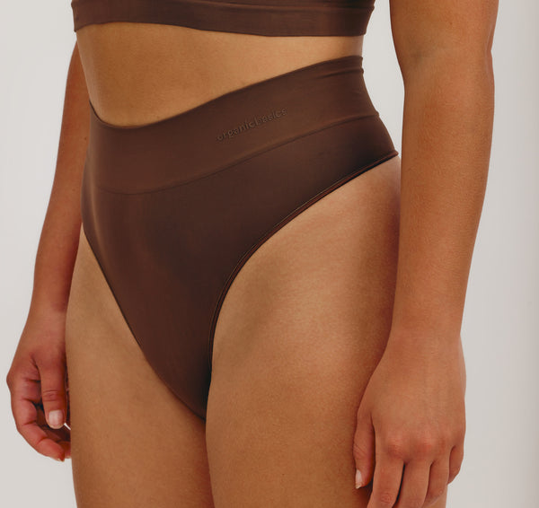 Organic Basics Smooth Thong 6-Pack Walnut