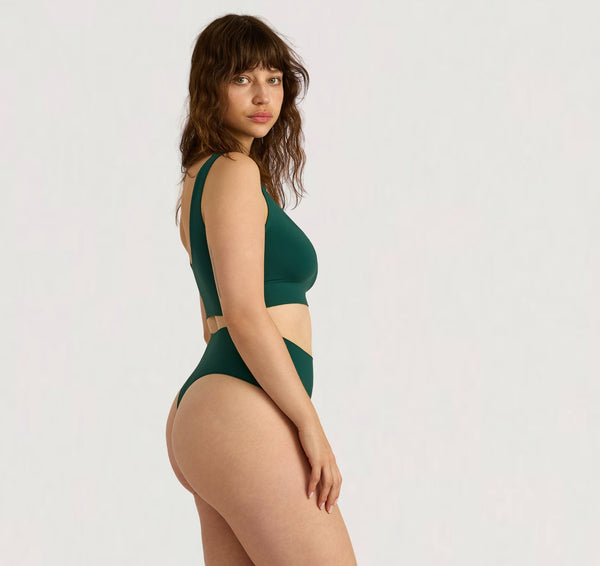 Organic Basics Smooth Thong Deep Forest