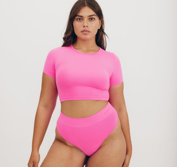 organic basics Smooth Thong Pink