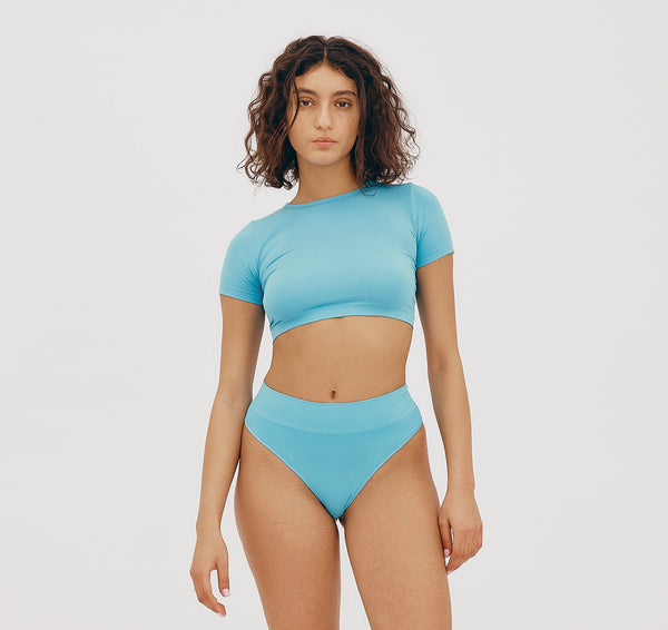 Organic Basics Smooth Thong Sky Blue