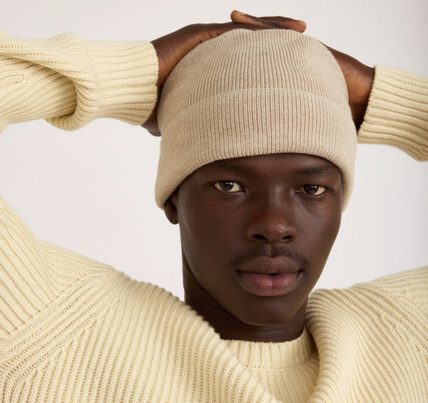 organic basics Soft Knit Beanie Nutmeg