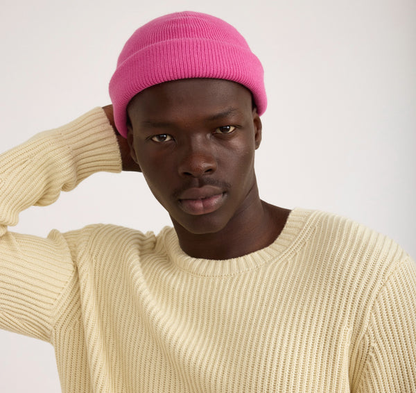 organic basics Soft Knit Beanie Pink