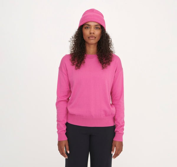 Organic Basics Soft Knit Fluffy Beanie Pink