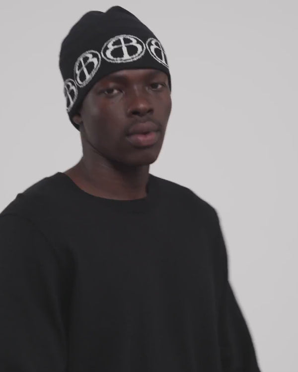 Organic Basics Soft Knit Jacquard Beanie Black