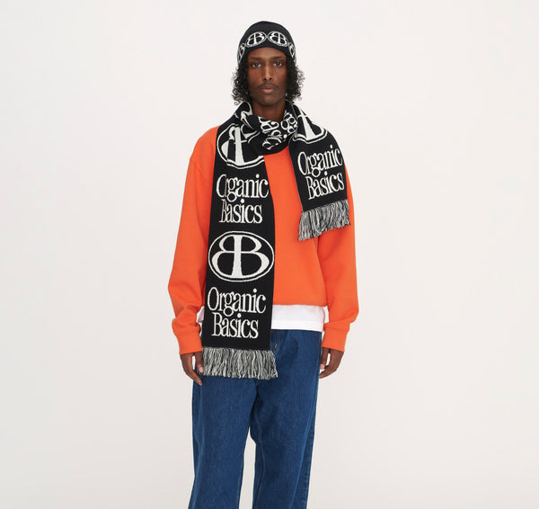 Organic Basics Soft Knit Jacquard Beanie Black