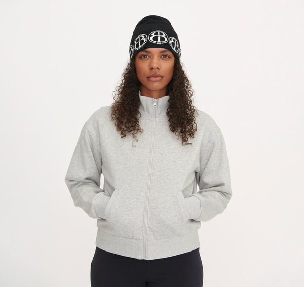 organic basics Soft Knit Jacquard Beanie Black