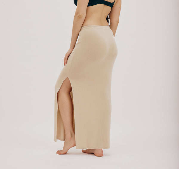 Organic Basics Soft Knit Maxi Skirt Sandstone