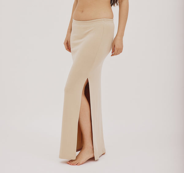 Organic Basics Soft Knit Maxi Skirt Sandstone