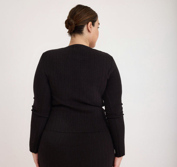 Organic Basics Soft Knit Rib Mini Skirt Black