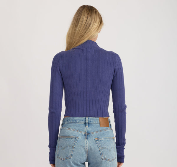 Organic Basics Soft Knit Rib Track Jacket Eclipse