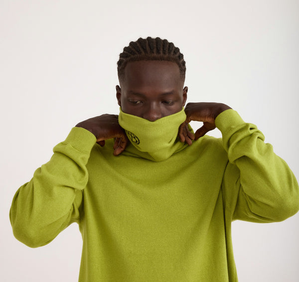 organic basics Soft Knit Snood Matcha Green