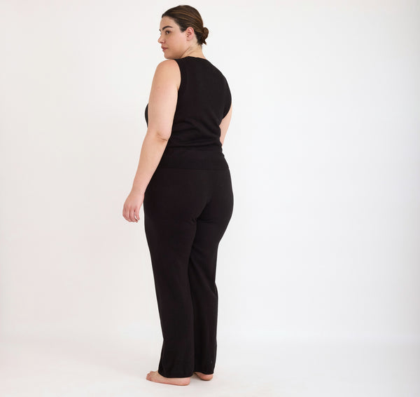 Organic Basics Soft Knit Sweater Vest Black