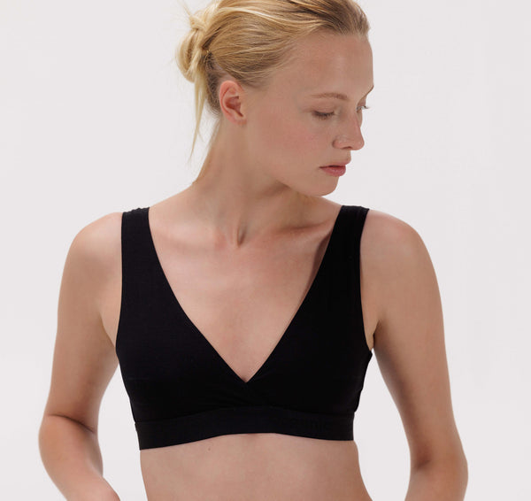 organic basics Soft Touch Basic Bralette Black
