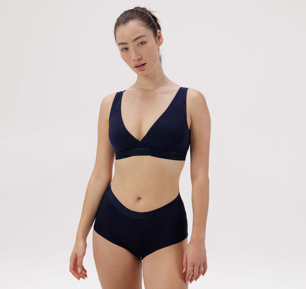 Organic Basics Soft Touch Basic Bralette Navy