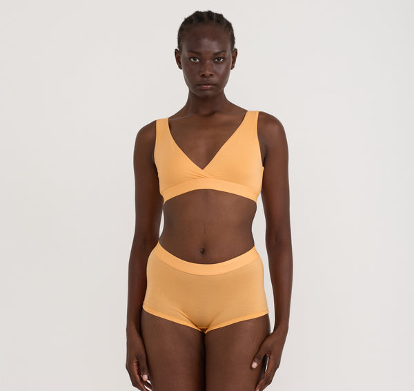 organic basics Soft Touch Basic Bralette Papaya