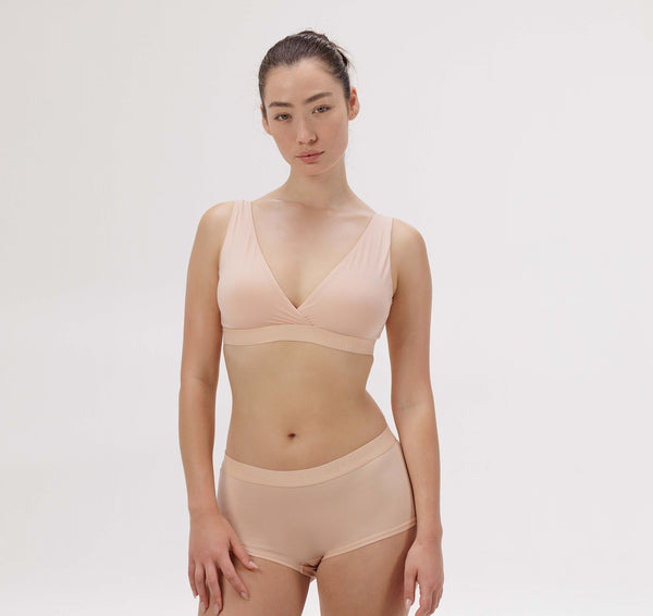 organic basics Soft Touch Basic Bralette Soft Pink