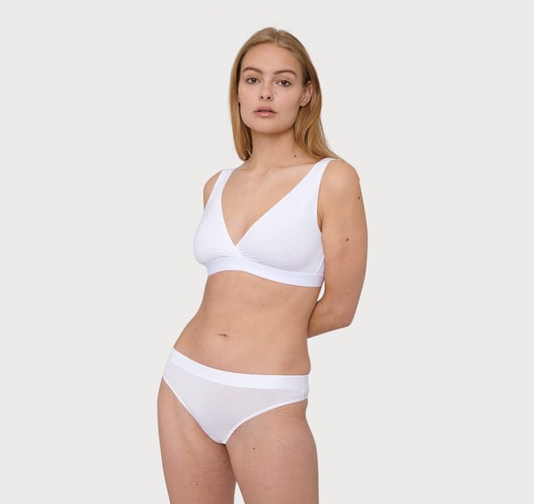 organic basics Soft Touch Basic Bralette White