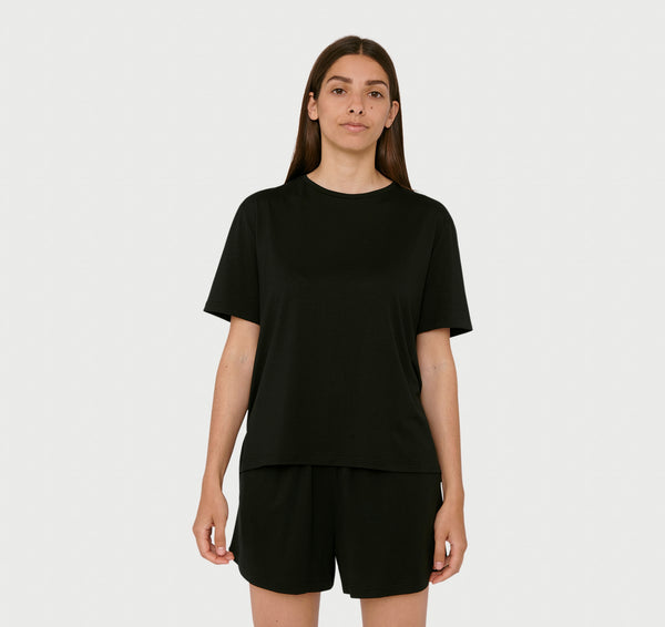 Organic Basics Soft Touch Boxy Tee Black