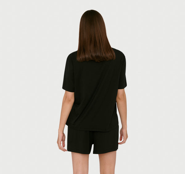 Organic Basics Soft Touch Boxy Tee Black