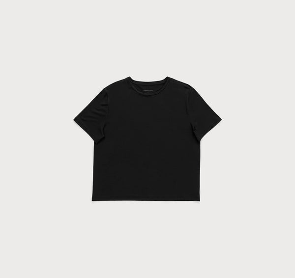Organic Basics Soft Touch Boxy Tee Black