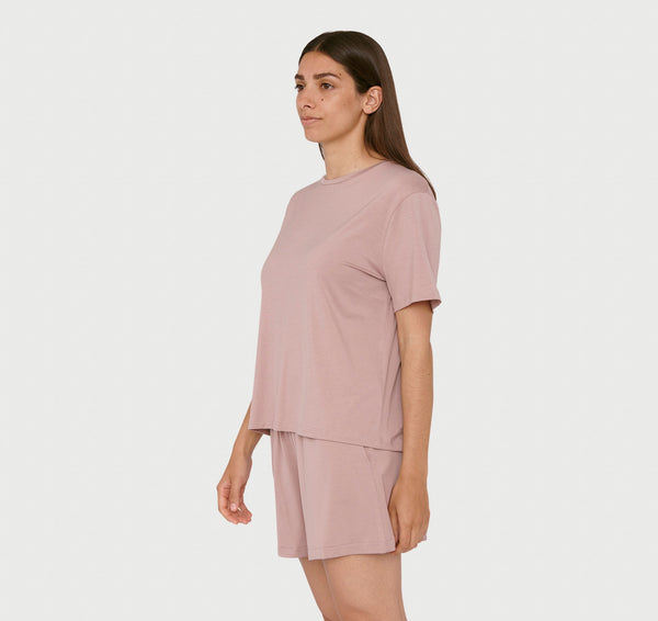 Organic Basics Soft Touch Boxy Tee Dusty Rose