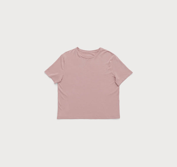 Organic Basics Soft Touch Boxy Tee Dusty Rose