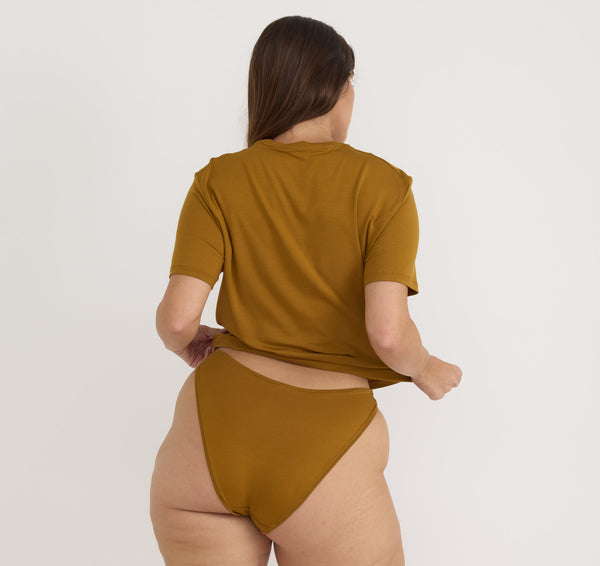 Organic Basics Soft Touch Boxy Tee Golden Clay