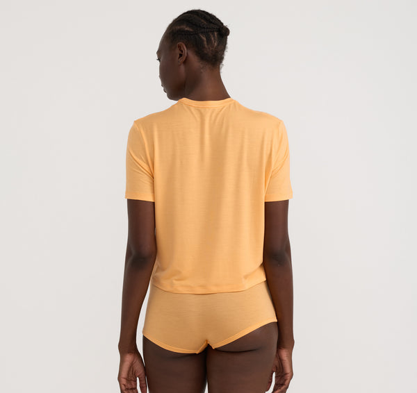 Organic Basics Soft Touch Boxy Tee Papaya