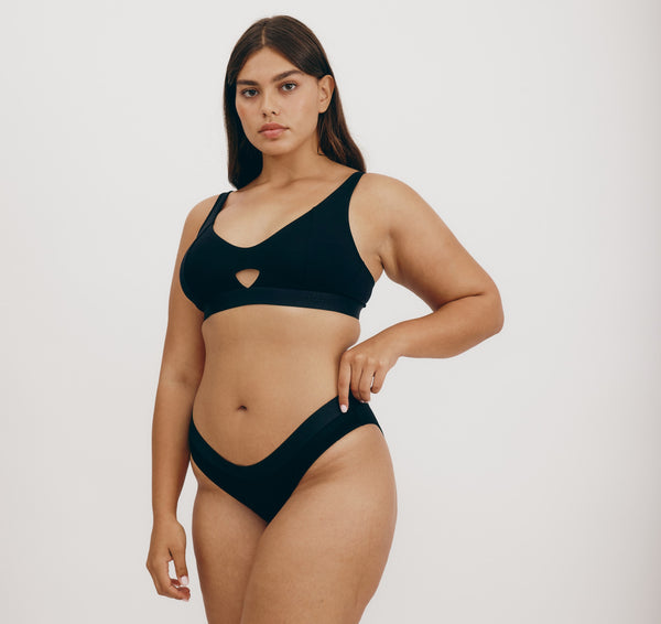 organic basics Soft Touch Bra Black