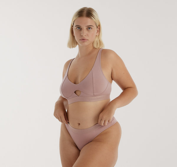 organic basics Soft Touch Bra Dusty Rose