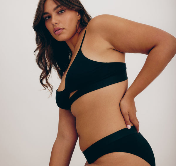 organic basics Soft Touch Bralette Black
