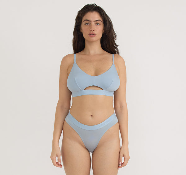 organic basics Soft Touch Bralette Cloudy Blue